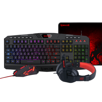 Teclado e Mouse/Mousepad/Fone Redragon S101-BA-2-SP Esp