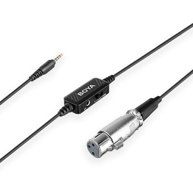 Cabo de Microfone XLR Boya BY-BCA6 3.5MM - Preto