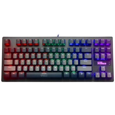 Teclado Gamer Elg FLKTM002 Flakes Power Hyper Power Mecanico USB Ingles