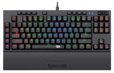 Teclado Gamer Redragon K588RGB-Pro Broadsword Pro USB Preto (Ingles - com Fio)