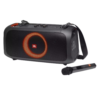 Caixa de Som JBL Partybox On The Go com Microfone Sem Fio Bivolt