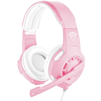 Fone de Ouvido Gamer Trust GXT 310P Radius - Rosa/Branco