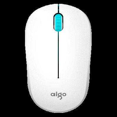 Mouse Aigo M35 Wireless - Branco e Verde