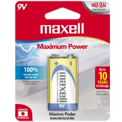 Bateria Alcalina Maxell 9V-1BP 721150LA