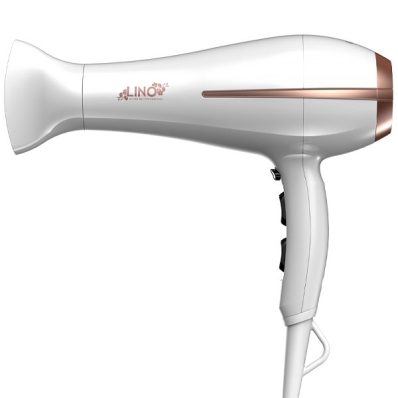 Secador de Cabelo Gama Bora Lino-DW 1.900 Watts 127V ~ 60HZ - Branco/Rosa