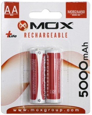 Pilha Mox AA Recarregavel 5000 Mah com 2 Unidades