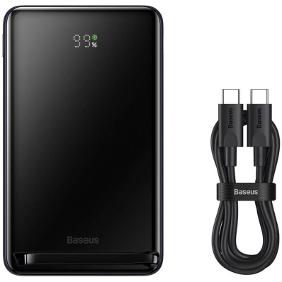 Carregador Portatil Magnetico Baseus Bracket 20 W 10.000 Mah - Preto (PPCX000003)