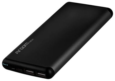 Carregador Portatil Argomtech S12 Premium Slim USB 12000MAH Preto
