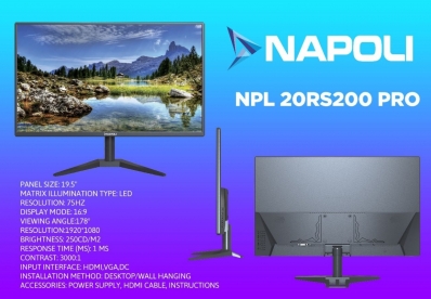 Monitor 20 Napoli NPL-20RS200 Pro 75HZ/1MS/Slim/FHD