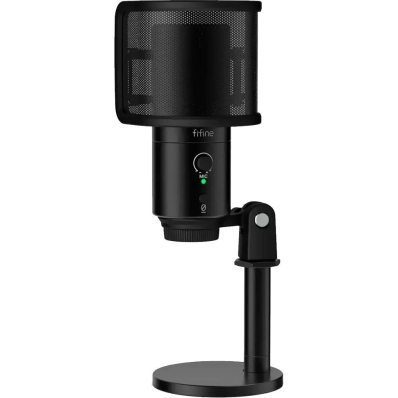 Microfone USB Fifine K683B para Streaming/Podcasting Preto