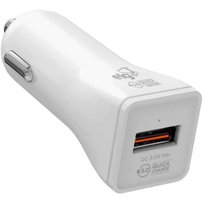 Carregador Veicular Elg CC1S-QC 1X USB 3A - Branco