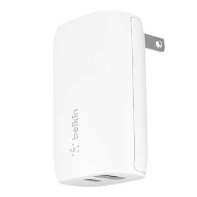 Carregador de Parede Belkin 32W 2P USB-C 20W+ USB-A 12W Branco- WCB004DQWH