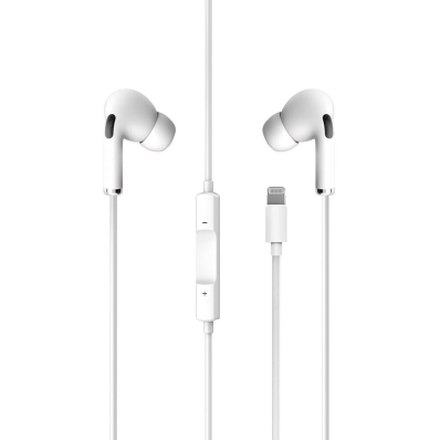 Fone de Ouvido com Fio Yookie YTL-01 Lightning - Branco