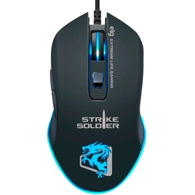 Mouse Gamer Elg Strike Soldier MGSS RGB Chroma 1000HZ/1MS 4800DPI - Preto