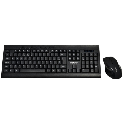 Teclado e Mouse Sem Fio Satellite AK-726G Preto (Portugues)