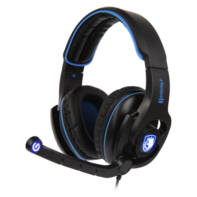 Headset Gamer Sades Hammer SA923 - Preto/Azul