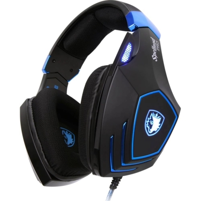 Headset Gamer Sades Spellond Pro - Preto/Azul