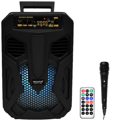 Caixa de Som Prosper P-1083 8" 1.000 Watts P.M.P.O /USB e Radio FM - Preta
