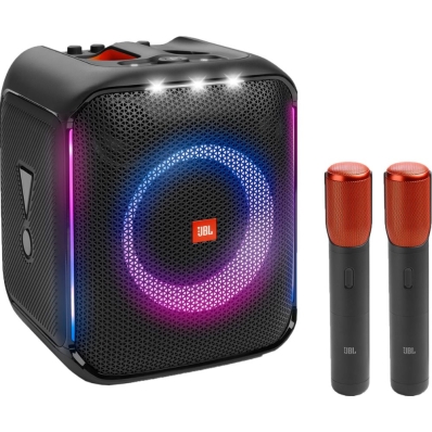Speaker Portatil JBL Partybox Encore Essential + 2 Microfones - Preto