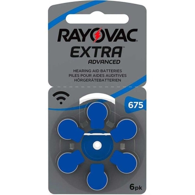 Bateria Rayovac L675 para Aparelhos Auditivos - 6 Unidades