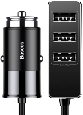 Carregador Veicular Baseus CCTON-01 4 Portas USB Preto