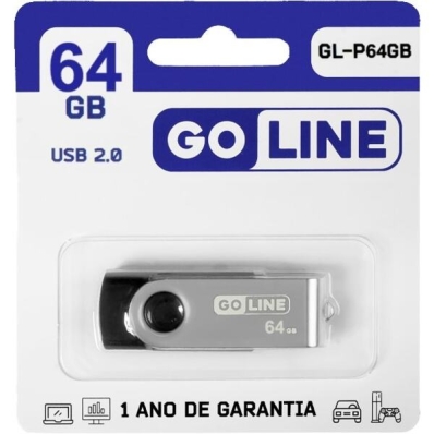 Pen Drive Goline 64GB 2.0 GL-P64GB Preto