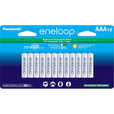 Pilha Recarregavel Panasonic Eneloop BK-4MCCA12FA AAA - 12 Unidades