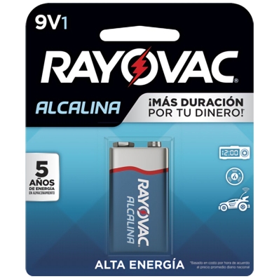 Pilha Alcalina Rayovac 9V