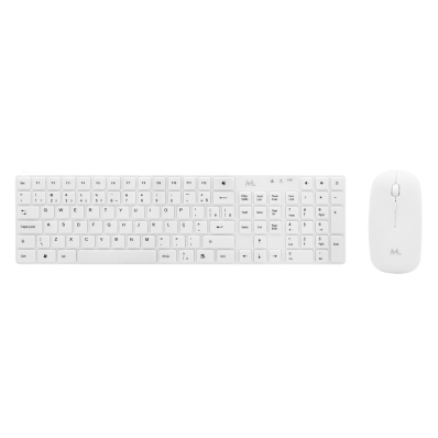 Teclado e Mouse Mtek KM-5197W / Sem Fio / Portugues - Branco
