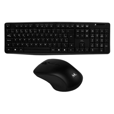 Teclado e Mouse Mtek KM-5239 / Sem Fio / Portugues - Preto