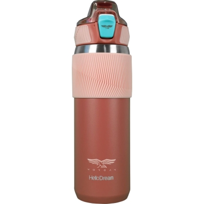 Garrafa Termica Morgan Shannon com Tampa de Botao - Salmao 580ML