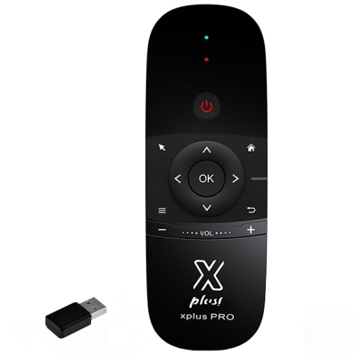Air Mouse X Plus! Pro W1 de 2.4GHZ com Alcance de Ate 10 Metros - Preto