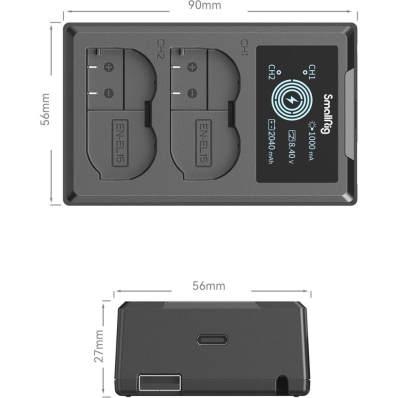 Carregador de Bateria Smallrig EN-EL15 4083