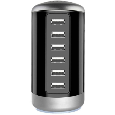 Estacao de Carregamento Satelite A-R20U 6 Portas USB-A 30 W - Preto