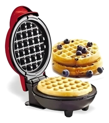 Máquina Fazer Waffle Grill Panqueca Aparelho Elétrico Cor Maquina waflle antiaderente panqueca
