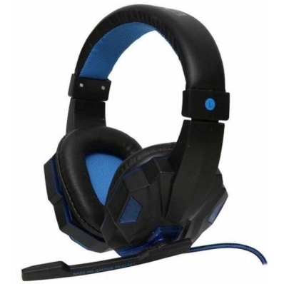 Fone de Ouvido Satellite AE-327A Gaming Stereo Headset com Mic. Preto/Azul