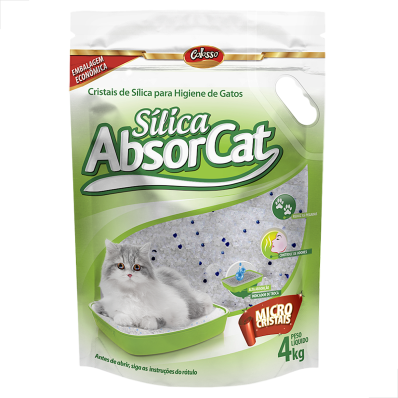Areia Hig Gatos Silica Absorcat Micro Cristais Econ 4 kg