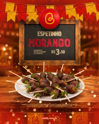 Mini Espetinho de Morango
