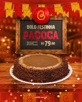 BOLO FESTINHA PA&Ccedil;OCA JUNINO