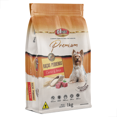 Alimento Caes Racas Peq Racao Colosso Premium Carne Arroz 1k