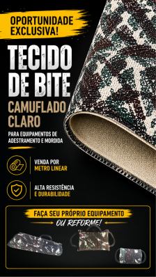 TECIDO DE BITE CAMUFLADO CLARO (VENDA POR METRO LINEAR)