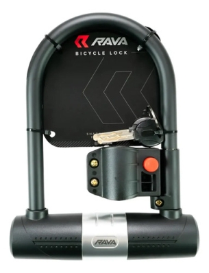 Cadeado U Lock Rava Tsw Bike Bicicleta E-bike 180x245mm Preto