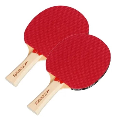 2x Raquetes Tênis De Mesa Ping Pong Speedo Evoke Vermelho