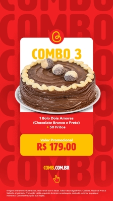 Combo 03 com 50 fritos 