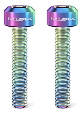 2x Parafusos De Titanium M5x25mm Para Menete Freio Bike Mtb Rainbow