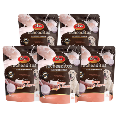 KIT 5 UN Petisc Caes Recheaditos Colosso Sab Fgo Iogurt 300g