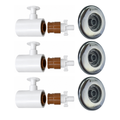 Kit 3 Prolongador Hidro Plug Retorno DR Pratic 50mm Inox 316