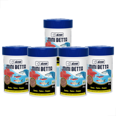 KIT 5 UN Racao Alcon Mini Betta 25g