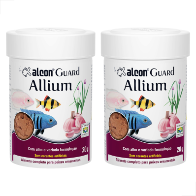 Kit 2 UN Racao p/ Peixes Ornamentais Alcon Guard Allium 20g
