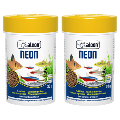 Kit 2 UN Racao Peixes Pequenos de Aquarios Alcon Neon 30g